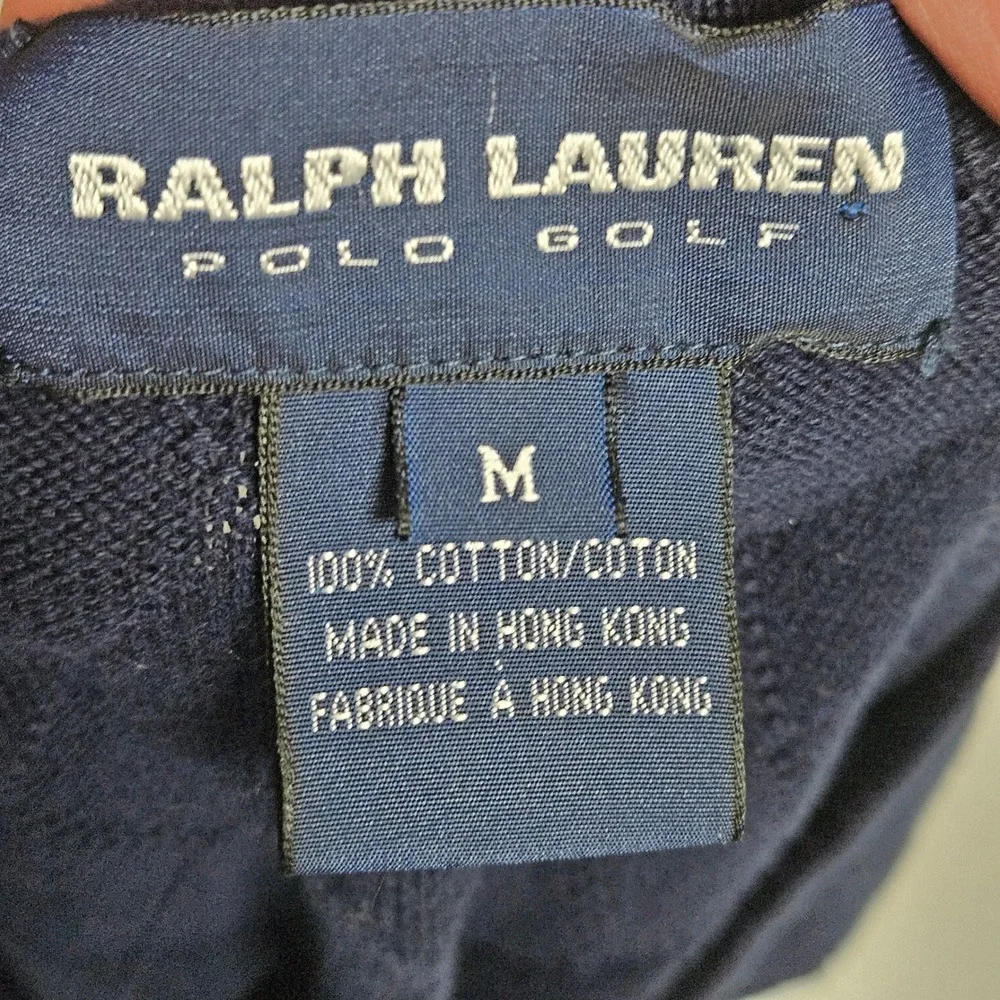 Ralph Lauren Sweater Vest Kids M Navy Blue Polo Golf Argyle V-Neck Cotton Knit‎